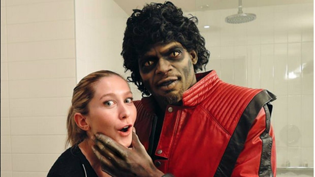 p.k. subban dresses up as zombie michael jackson from thriller for halloween