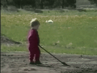 some people just aren't cut out for manual labor, kid shovels dirt right into own face