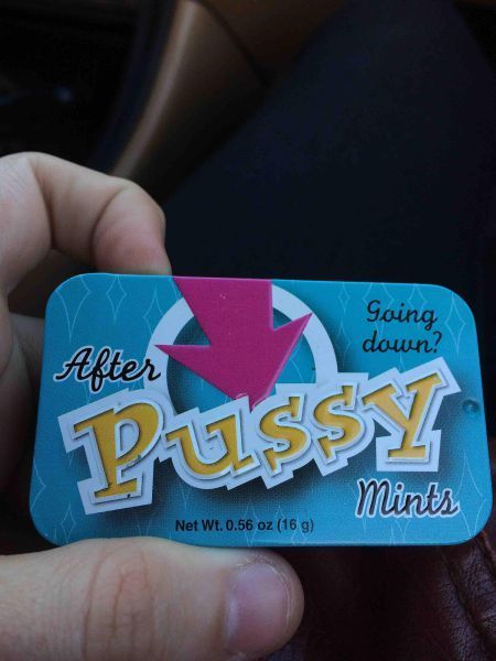 after pussy mints, awkward product names