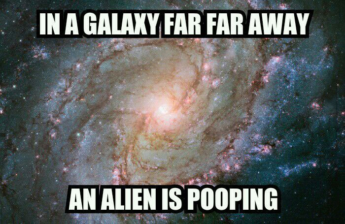 in a galaxy far far away an alien is pooping