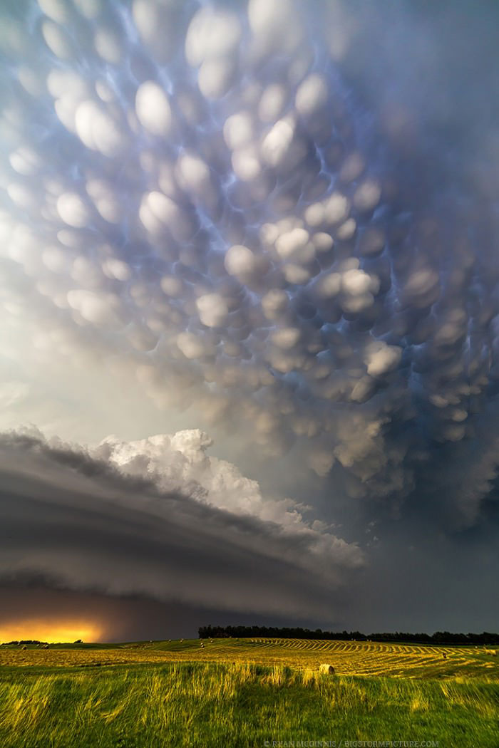 two completely sets of amazing cloud formations