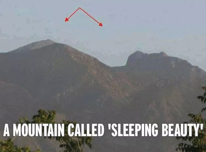 this is a mountain called sleeping beauty