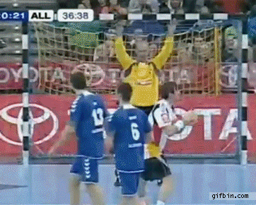 tricky handball penalty shot