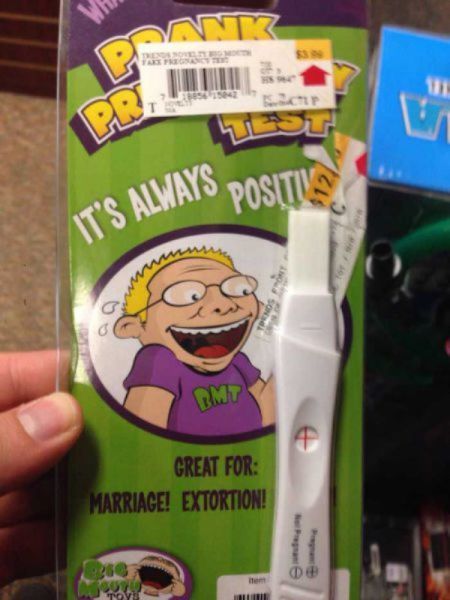 the always positive prank pregnancy test, troll product