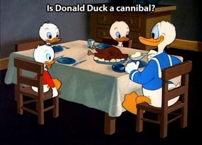 is donald duck a cannibal?