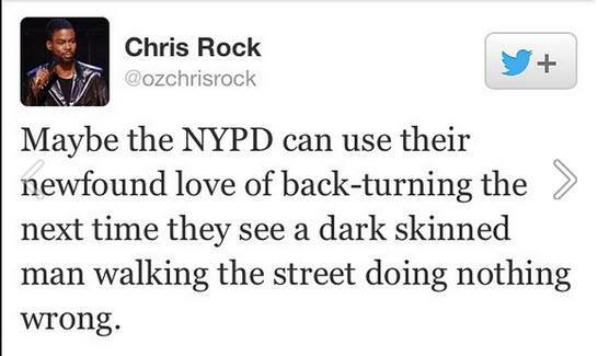 maybe the nipped can use their newfound love of back-turning the next time they see a dark skinned man walking down the street doing nothing wrong, chris rock, twitter