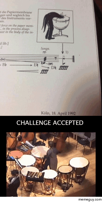 head in drum challenge accepted, wtf