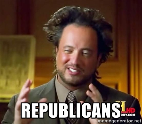 republicans, ancient aliens meme