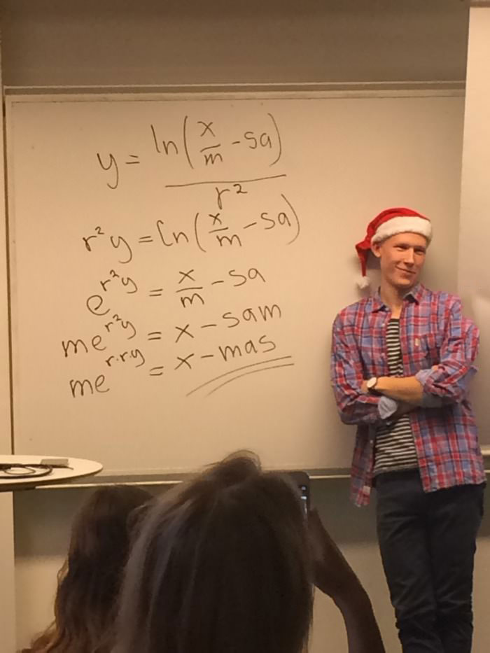 holly jolly mathematics, merry = x-mas
