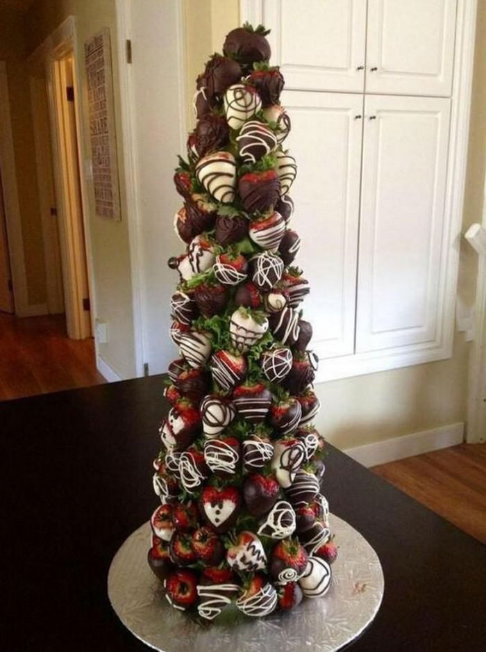 the most delicious christmas tree ever, chocolate truffles