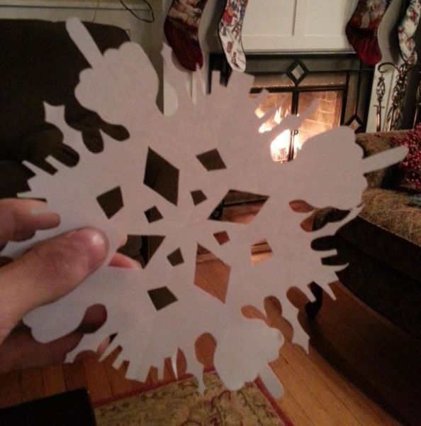 middle finger paper cutting symmetry