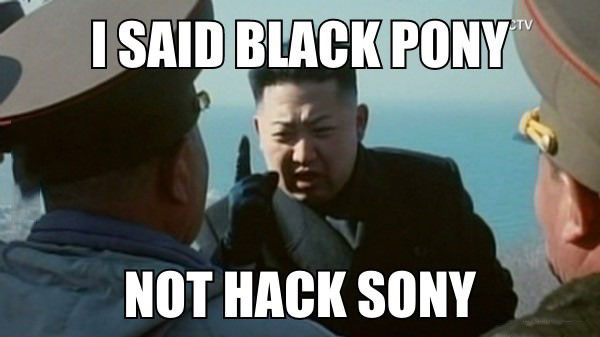 i said black pony not hack sony, kim jung un, the interview