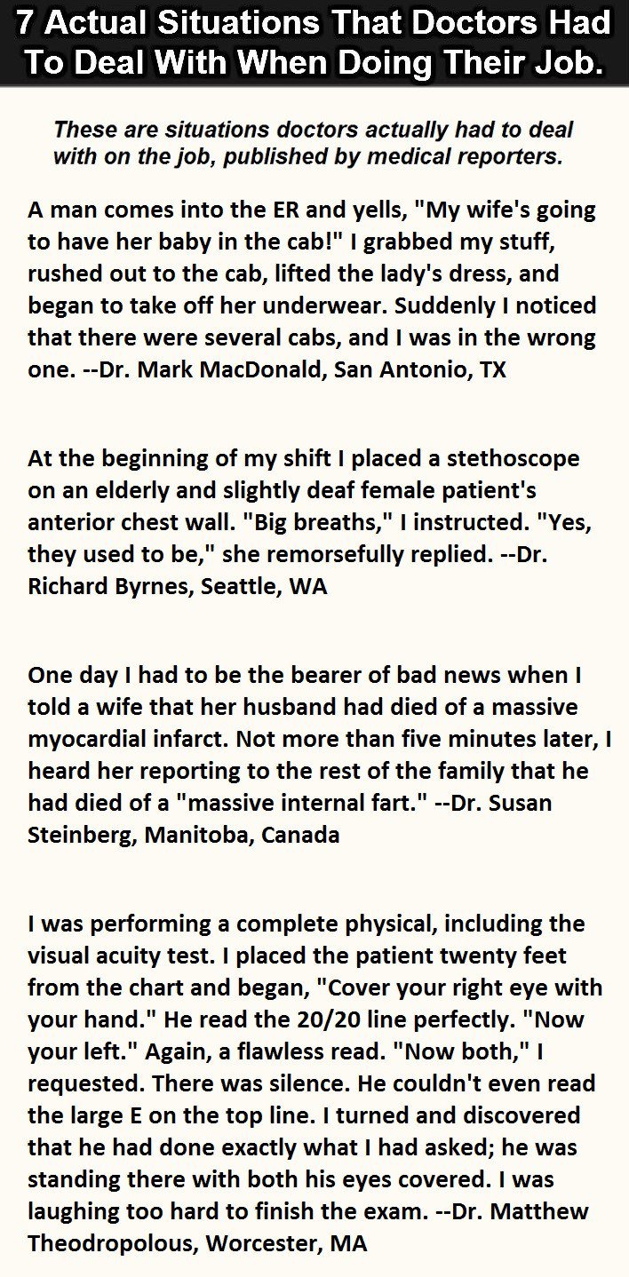 7 actual situations that doctors had to deal with