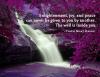 enlightenment joy and peace can never be given to you by another, the well is inside you