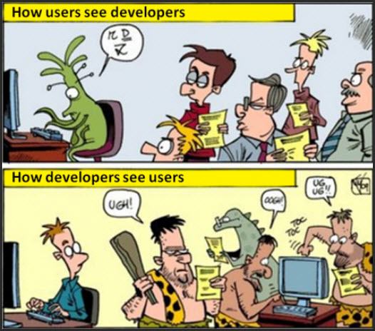 how users see developers, how developers see users, comic, lol