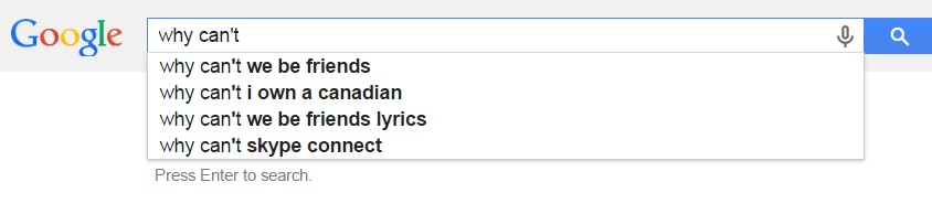 why can't i own a canadian, google autocomplete is weird