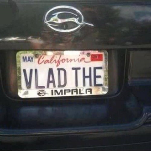 vlad the impala vanity plates