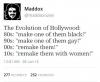 the evolution of hollywood, make one of them black, make one of them gay, remake them, remake them with women, twitter