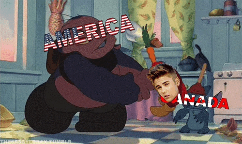 canada and the us exchanging justin bieber like a hot potato