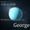 from year 1781 to 1850, the official name of uranus was george
