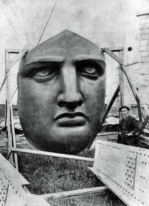 the face of the statue of liberty