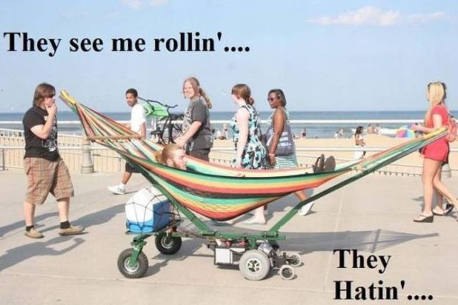 they see me rolling they hating, hammock car, wtf