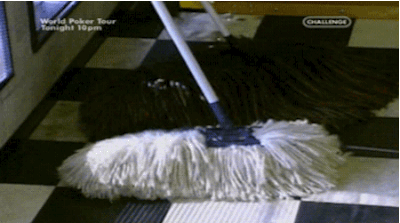 when your mop is sick of your shit and runs away, mop dog