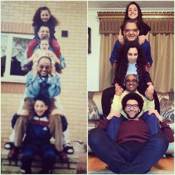family portrait then and now