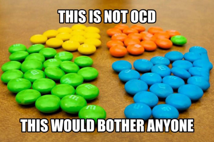 this is not odd this would bother anyone, sorted skittles
