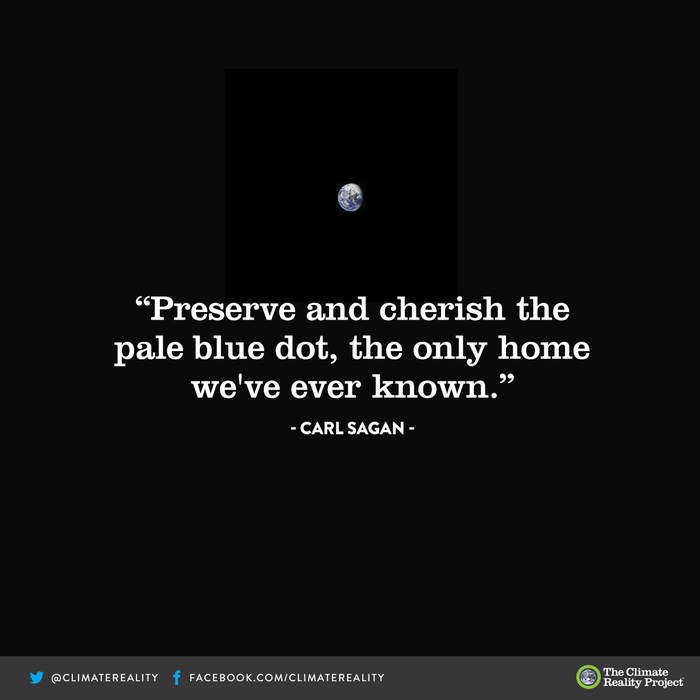 preserve and chris the pale blue dot, the only home we've ever known