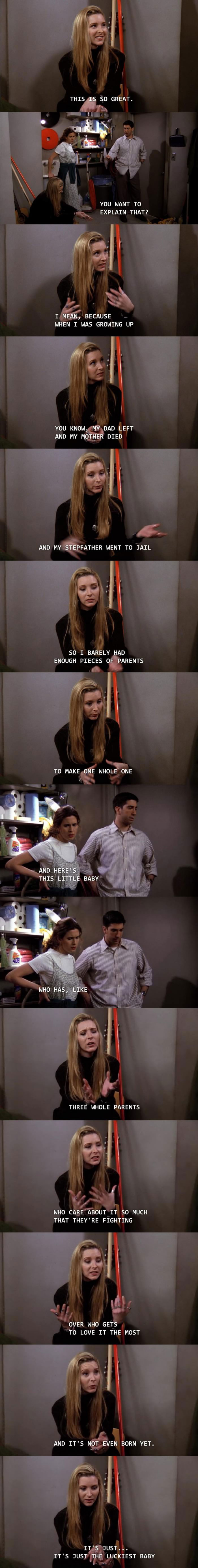 phoebe from friends on family and parenting, da feels