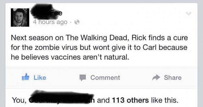 next season on the walking dead, rick finds a cure for the zombie virus but won't give it to carl because he believes vaccines aren't natural