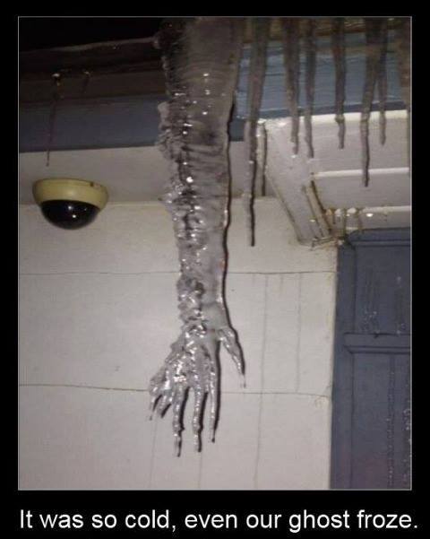 it was so cold even our ghost froze