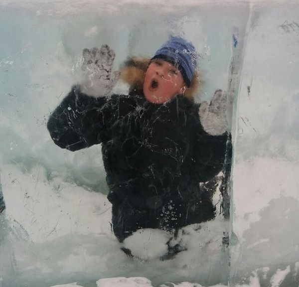 when you accidentally leave your little sibling alone inside a block of ice