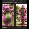 i don't usually do this but i went on a diet 2 years ago and lost 280lbs, barney the dinosaur before and after