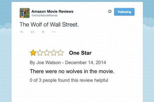 the wolf of wall street review, there were no wolves in the movie