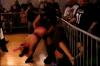 stop hitting yourselves, wrestler uses woman to beat other woman