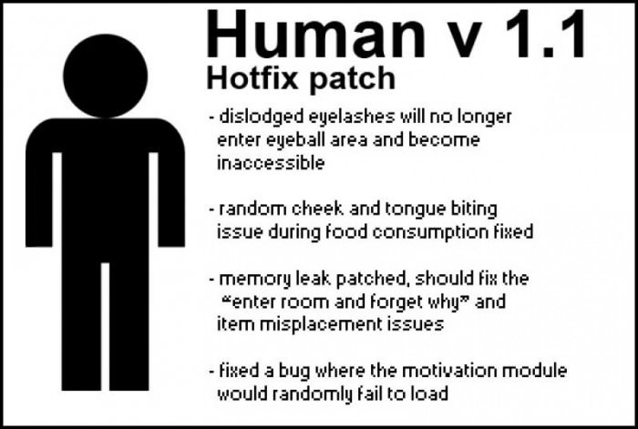 human v1.1 hotfix patch, improvements on the human condition