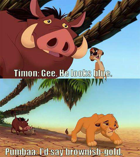 timon gee he looks blue, pumbaa i'd say brownish gold
