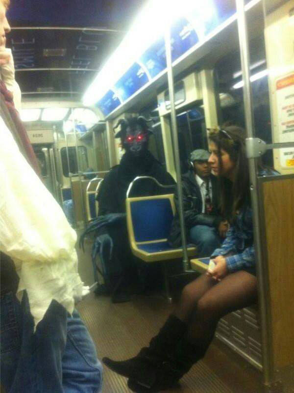 just a demon on public transportation