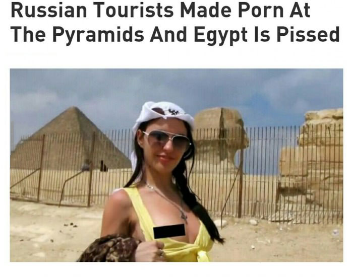 russian tourists made porn at the pyramids and egypt is pissed