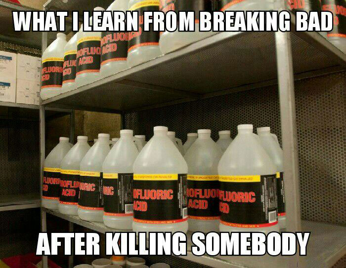 what i learn from breaking bad after killing somebody, meme