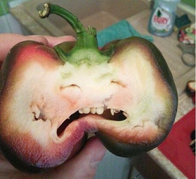 red pepper is not in a good mood