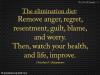 remove anger regret resentment guilt blame and worry, then watch your health and life improve