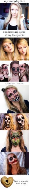 my everyday face and here are some of my facepaints