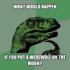 what would happen if you put a werewolf on the moon, philosoraptor, meme