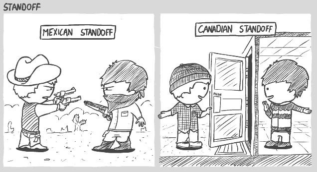 mexican stand off versus canadian stand off