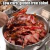 low carb gluten free salad, bacon