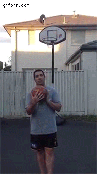 amazing accidental basketball trick shot