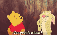 i can not knot, winnie the pooh